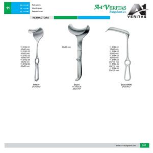 Meilleure qualité A-1 VERITAS Fritsch Rétracteurs Instruments chirurgicaux manuels Réutilisable en acier inoxydable Finition terne ISO 13485/CE - Product Image 3