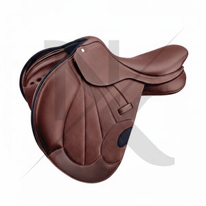 Silla de montar inglesa de alta calidad para carreras de caballos, de cuero genuino con estructura de madera, cómoda, productos de carreras de caballos ingleses de la India. - Product Image 5