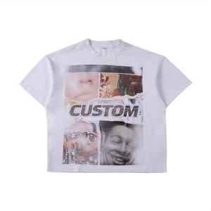 <b>Men's</b> <b>White</b> Short Sleeve T-Shirt With Geometric Print Back Design Regular Fit O-Neck Casual Style - Product Image 4