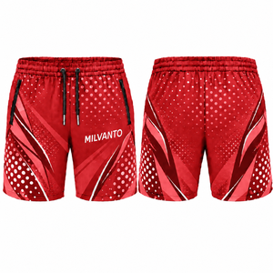 Pantalones Cortos de Fútbol Profesionales Personalizados Rojos para Hombre, 100% Poliéster, Sublimados, Ropa Deportiva Transpirable - Product Image 1