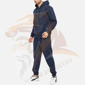 Ensemble de survêtements d'hiver à capuche pour hommes, style streetwear, haute qualité, 100 % coton, avec cordon de serrage, vente en gros pour adultes - Product Image 4