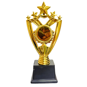 Trofeo de Lujo con Estrella Dorada, Premio de Campeonato Premium con Diseño de Múltiples Estrellas y Base Negra Elegante para Deportes - Product Image 3