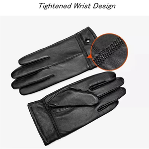 Guantes de Cuero para Ciclismo, Largos hasta la Muñeca, Térmicos, Ecológicos, Transpirables, para Invierno, Estilo Sencillo, para Uso Diario - Product Image 4