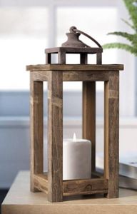 Farol de vela de madera hecho a mano y personalizado para eventos y decoración del hogar, para colgar y para piso. - Product Image 4