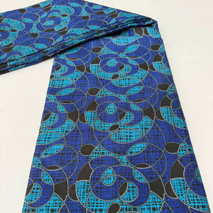 Tela de algodón con estampado de cera Africana Freetown de alta calidad para ropa de moda ropa tradicional y decoración del hogar - Product Image 1