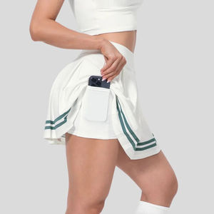 2026 Luxury Breathable Active Wear for Women Custom Logo Tennis Dress Short <b>Skirt</b> Strapless Spandex/Cotton OEM - Product Image 3
