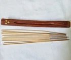 Plateau à encens en bois fait main avec incrustations en laiton pour la méditation et les salles de yoga, usage religieux, portable toutes saisons - Product Image 2