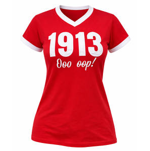 Camiseta de Verano de Algodón Casual para Mujer, de Alta Calidad, Manga Corta, con Letras Griegas DST 1913, Cuello Redondo, Sorority Delta - Product Image 1