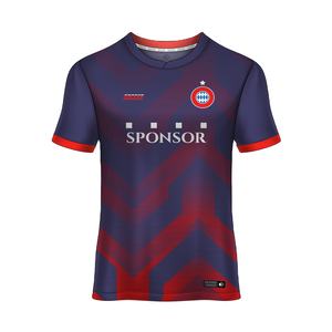 เสื้อเจอร์ซีย์ฟุตบอลแบบแห้งเร็วระบายอากาศได้ดีสำหรับทีมฟุตบอลขนาดสหรัฐอเมริกา - Product Image 1