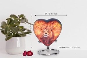 Luxury Aluminum Heart Cremation <b>Memorial</b> <b>Keepsake</b> Urn Ash Holder Featuring Durable Artistic Premium Appearance - Product Image 6