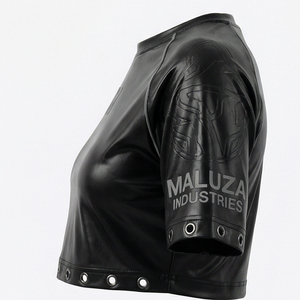 MALUZA INDUSTRIES – Haut court en molleton pour femme, avec logo sur le devant, style streetwear urbain, 100 % coton respirant - Product Image 6