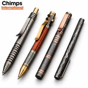 Bolígrafo de Acero de Damasco Hecho a Mano Personalizado de Venta Caliente, el Mejor Bolígrafo Personalizado con Detalles de Latón y Clip de Bolsillo - Product Image 4