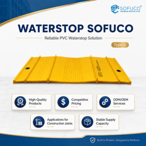Cinta Impermeabilizante de PVC SOFUCO de Alto Rendimiento para Sellado de Juntas Duradero, Económica, Industrial, Funcional, para Construcción, OEM/ODM/Empaquetado - Product Image 1