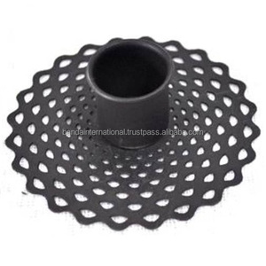 Bougeoir votif en fer avec revêtement en poudre noire fini pour l'éclairage de la décoration de la maison et d'autres bocaux de bougeoirs - Product Image 1