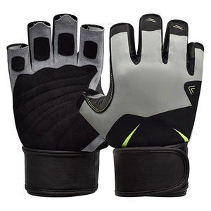 Gants de sport en PU antidérapants et résistants à l'usure, personnalisables en couleur et taille, pour l'entraînement sportif et en salle de sport, design unisexe à demi-doigts - Product Image 3