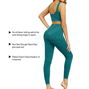 Ensemble de yoga pour femmes de haute qualité personnalisé, respirant, écologique, 2 pièces, vêtements de fitness pour la vente en ligne - Product Image 2