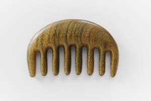Peigne en bois fait main, poli, de forme rectangulaire, en bois artisanal - Product Image 4