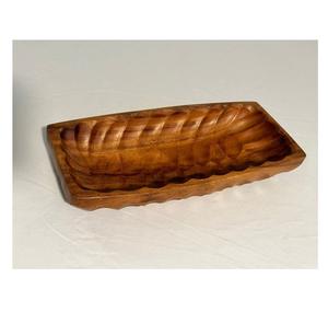 Articles populaires : Plateau de service moderne et élégant en bois d'acacia festonné, décoratif, écologique, compatible lave-vaisselle, pour la décoration de la maison et de la cuisine - Product Image 1