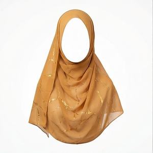 Pañuelos Hijab Islámicos con Estampado de Lámina, Pañuelos Hijab Brillantes de Poliéster Viscosa, Pañuelo Hijab para Mujer con Sensación de Algodón Viscosa, Suave y Ligero - Product Image 1