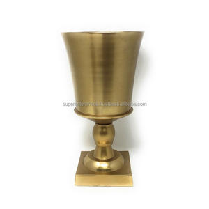 Maceta de Metal de tamaño personalizado, jarrón de brotes, decoración del hogar, boda, ámbar, vela esmerilada, florero de cristal Vintage para decoración de mesa - Product Image 1