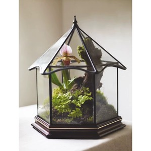Ensemble de 3 terrariums en verre avec support en métal, pot de fleurs décoratif d'intérieur pour la maison, le bureau, la table de café et un style moderne - Product Image 5