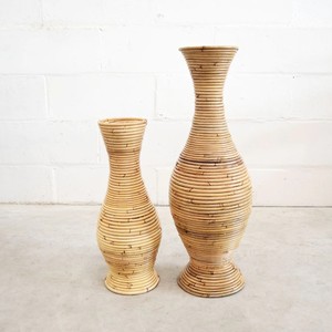 Combo <b>gold</b> rattan flower <b>vase</b> various sizes hand weave table & floor <b>vases</b> Vietnam producer - Product Image 4