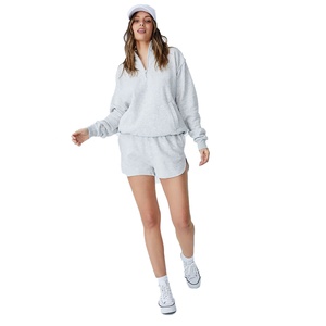 2025 pull personnalisé de haute qualité sweats à capuche pour femmes sweats décontracté surdimensionné imprimé court fermeture éclair col roulé automne hiver - Product Image 3