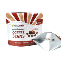 Sachet refermable personnalisé en Mylar brillant, facile à déchirer, de qualité alimentaire, laminé, pour le stockage de café en poudre et d'aliments