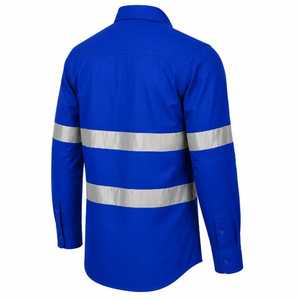 Custom Logo <b>Hi</b> <b>Vis</b> Waterproof Polyester Cotton Unisex Safety Reflective Workwear <b>Shirts</b> Lightweight Breathable Quick Dry Team - Product Image 6