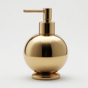 Luxury Handcrafted Brass <b>Soap</b> <b>Dispenser</b> Created For Premium Hospitality Bathrooms With Elegant Appearance And Superior Quality - Product Image 1