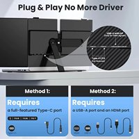 Venta al por Mayor de Fábrica: Extensor de Pantalla Doble para Laptop S8 de 14 Pulgadas, 1080p FHD, Conexión Directa Tipo-C, Compatible con MAC, PC, PS5, Compatible con OEM/ODM