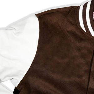 Chaqueta Varsity de Lana para Hombre, Talla Grande, Forro Acolchado de Invierno, Ropa Deportiva Informal Cálida, Mangas de Cuero, Chaquetas Varsity de Lana - Product Image 5
