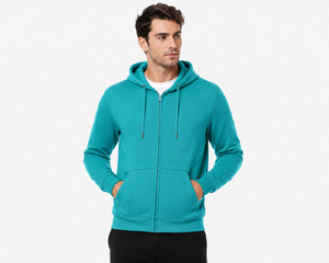 Casual mens hooded zip top delivering modern comfort breathable softness and stylish versatility for everyday relaxed fashion - Product Image 1
