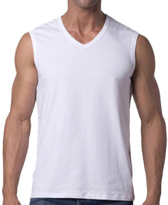 Men's V-Neck Sleeveless Tank Top Solid Color Knitted Casual Wear - Product Image 6