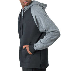 Sudaderas con capucha y sudaderas tipo pullover personalizadas para hombre, de algodón orgánico 100% con forro polar reflectante, sudaderas con capucha reflectantes para hombre. - Product Image 2