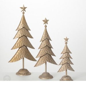 Décoration de Noël en métal doré sur mesure pour le sommet de l'arbre, décoration de table artificielle pour la maison - Product Image 3
