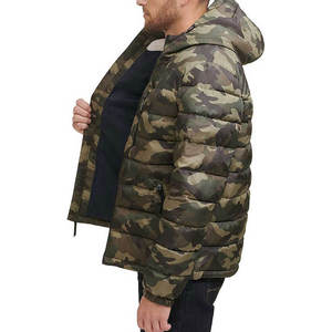 Fully Customized Men's Waterproof Canvas Puffer <b>Jackets</b> Polyester Wadding Filled Winter DDP Shipping - Product Image 3