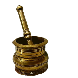 Mortar Pestle Wedding And Catering Mortar Pestle Gold Polished Top Trending Ginger Garlic Crushing Tools <b>Kitchen</b> <b>Accessories</b> - Product Image 6