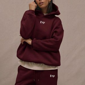 Survêtement ample en molleton 100 % coton 500 g/m² pour femme – Style streetwear oversize tendance - Product Image 4