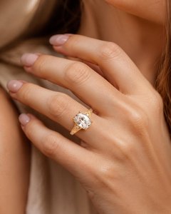 Bague de Fiançailles Vintage Art Déco en Or Jaune 14K avec Diamant de Coupe Coussin Ancienne Mine VS1 de 2,01 carats, Cultivé en Laboratoire, Idéale pour Cadeau de Mariage - Product Image 5