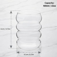 Gobelets et tasses à café en verre borosilicate de haute qualité pour stimuler les ventes de boissons - 400-500 ml, compatibles micro-ondes/lave-vaisselle, écologiques, pour le lait