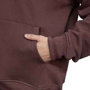 Sudadera con capucha para hombre de algodón y elastano, con estampado personalizado, tejido vintage lavado, color marrón, con cremallera completa, estilo oversize - Product Image 2