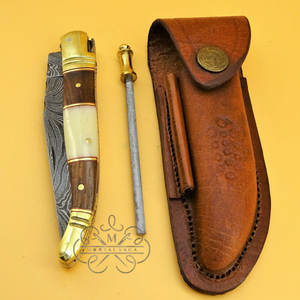 Damascus Steel Outdoor Portable Fruit <b>Knife</b> With Camel <b>Bone</b> <b>Handle</b> Damascus Steel Home Meat Wine Camping Industrial Use Hot Sale - Product Image 5