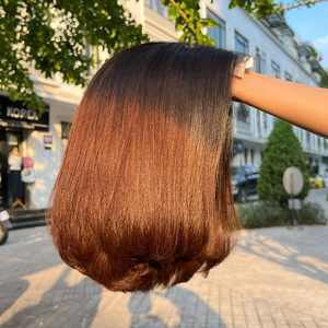 วิกผมตรงปลายตรงปลายสีน้ำตาลวิกผมลูกไม้ปิดส่วนกลางวิกผม - Product Image 1