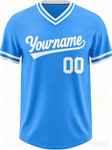 T-shirt de baseball uni pour homme, 100% polyester, haute qualité, pour la vente en gros, avec broderie personnalisée du nom et du logo. - Product Image 4