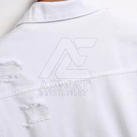 Veste en jean pour homme, couleur unie, décontractée, en jean blanc, élégante, confortable, pour usage quotidien, avec logo frontal, respirante, séchage rapide, Hiver 2026