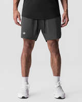 FlexCore Activewear Erkekler için Elastik Bel ve İç Destek Katmanlı, Nefes Alabilen 2'si 1 Arada Kargo Antrenman Şortu