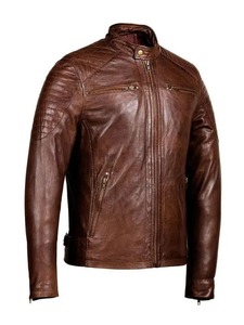 Chaqueta Café Racer para Hombre con Estilo Desgastado - Product Image 1