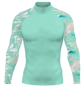 Camisetas de Protección UV para Hombre, Camisetas de Natación de Manga Larga, Ligeras, de Secado Rápido, Elásticas para Actividades Acuáticas - Product Image 1