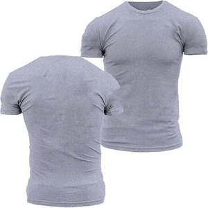 T-shirt décontracté pour homme, vert olive, coupe ajustée, manches courtes, col rond, tricot uni, longueur standard - Product Image 3